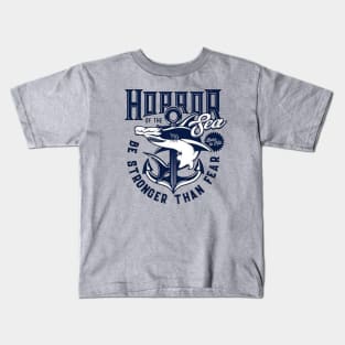 Retro Deep Blue Sea Horror Kids T-Shirt